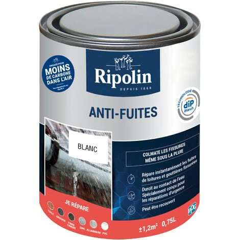 Revêtement Anti-Fuites - 0,75L - Blanc - Ripolin - Blanc