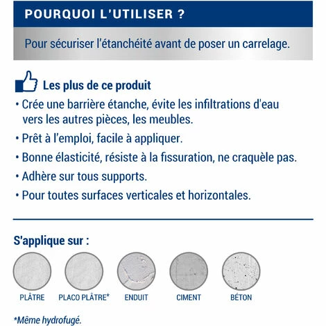 Revêtement Etanchéité Avant-Carrelage - Mat - 0,75L - Ripolin â Image 3