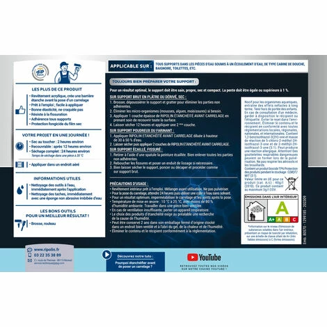 Revêtement Etanchéité Avant-Carrelage - Mat - 0,75L - Ripolin â Image 5