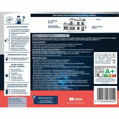 RIPOLIN RIPOLIN Imperméabilisant Façade Et Sol Incolore 1l â Image 3