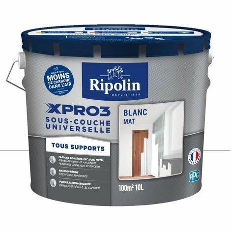 Sous-Couche Universelle XPRO3 - Mat - Blanc - 10L - Ripolin - Blanc