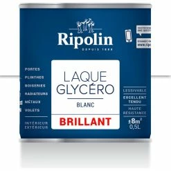 Laque Glycéro Intérieur Et Extérieur, Brillant Ripolin