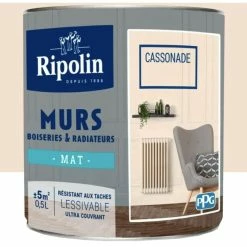 Peinture Murale Couleur - Aspect Mat - Toutes Pièces - Ripolin