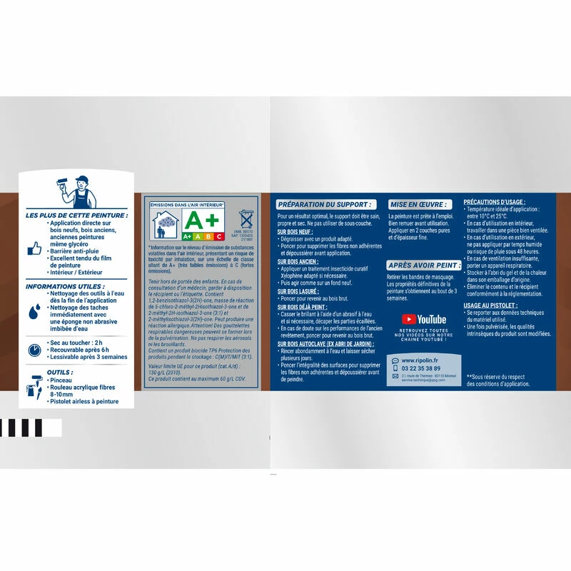 Peinture Pour Bois Intérieur Et Extérieur, Satin Ripolin â Image 4