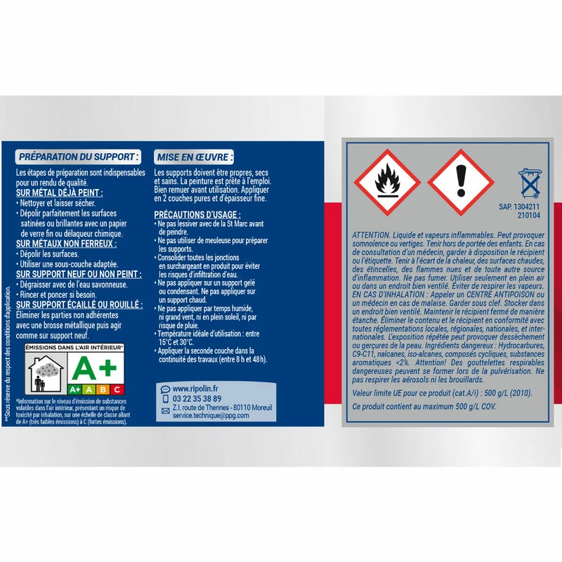 Peinture Pour Fer Extérieur, Brillant Ripolin â Image 4