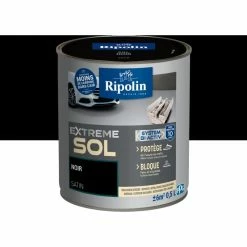Peinture Pour Sol Intérieur Et Extérieur - Satin - 0,5L - Noir - Ripolin - Noir