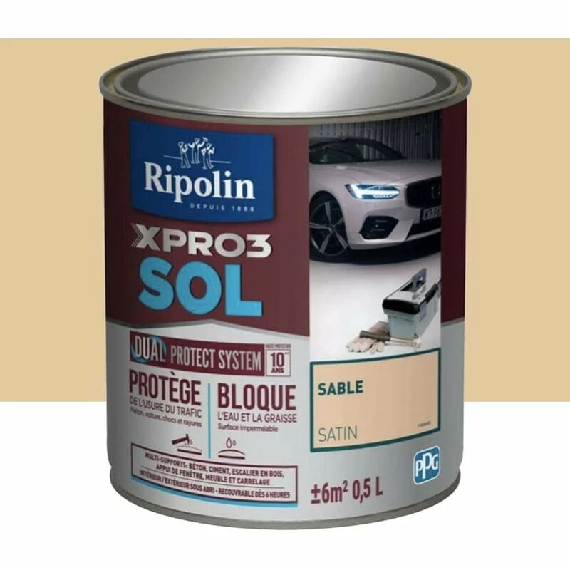 Peinture RIPOLIN XPro3 Sol Sable 0,5 L - Sable