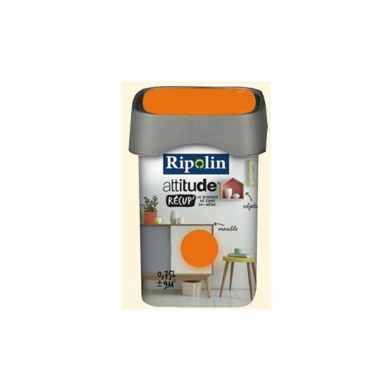 RIPOLIN Peinture Attitude Récup' Chantilly Satin 0,75L 0,75 L - Chantilly