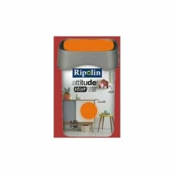 RIPOLIN Peinture Attitude Récup' Rouge Coquelicot Satin 0,75L 0,75 L - Rouge Coquelicot