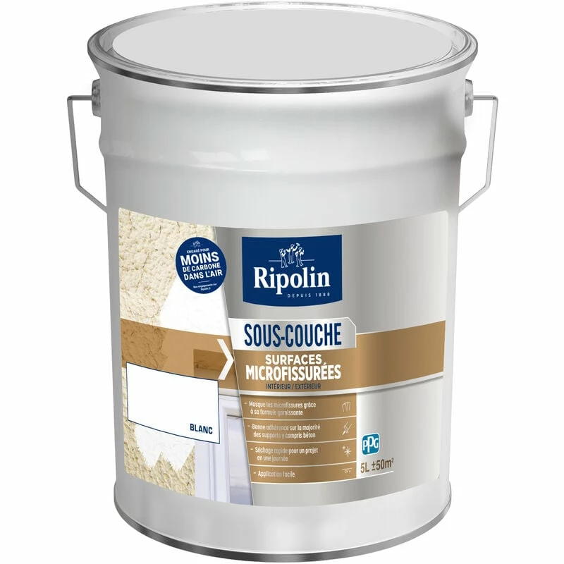 Sous Couche - Anti Fissures - Mat - 5L - Ripolin - Blanc